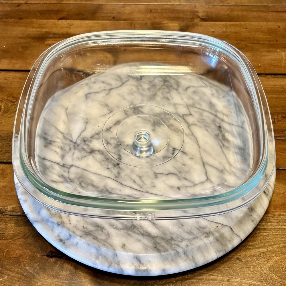 VTG Corning Ware MCM Blue Cornflower 2 Qt Square 10" Casserole Dish & Lid P-12-C - Picture 5 of 7